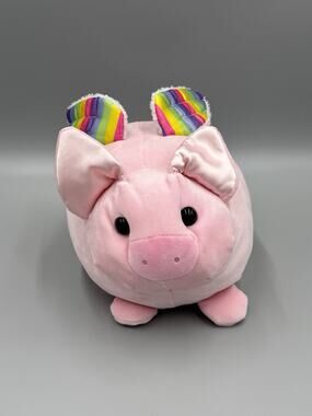 Douglas Plush Flying Pink Pig W/ Rainbow Wings 10” Stuffed Animal 2019